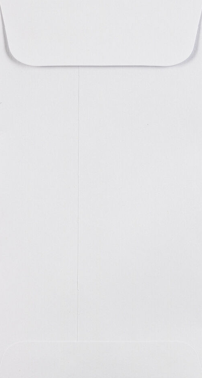 White 28lb #7 Coin Envelopes (3 1/2 x 6 1/2) with Peel & Seal