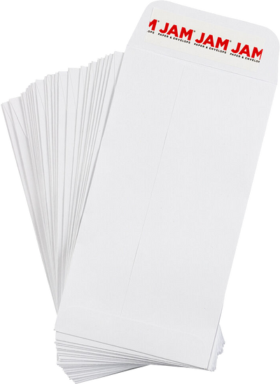 White 28lb #7 Coin Envelopes (3 1/2 x 6 1/2) with Peel & Seal