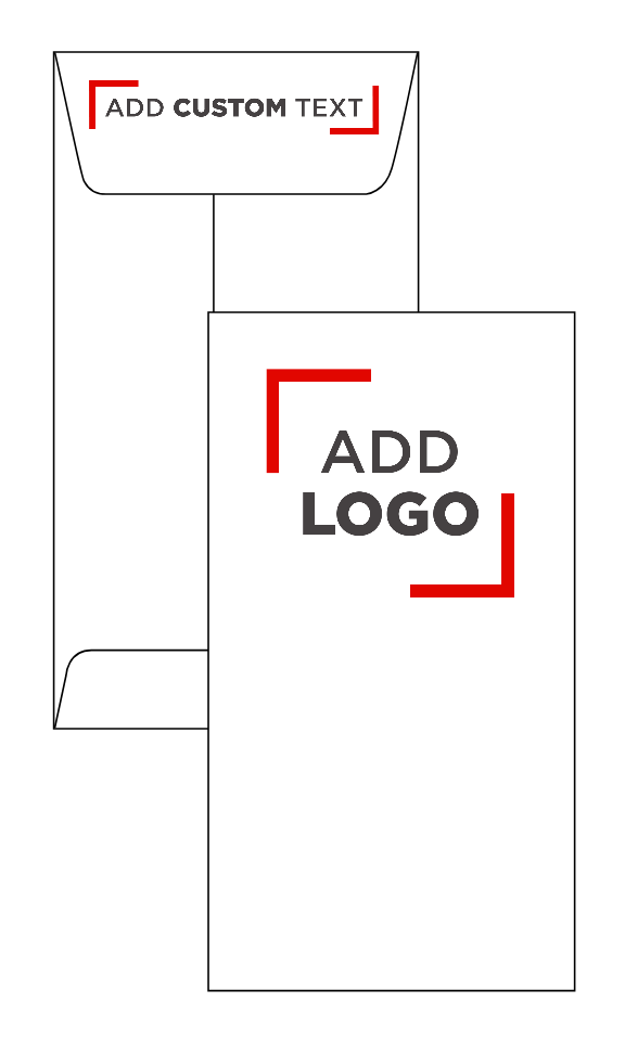 White 28lb #7 Coin Envelopes (3 1/2 x 6 1/2) with Peel & Seal