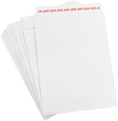 White 28lb 8 3/4 x 11 1/4 Open End Envelopes with Peel & Seal