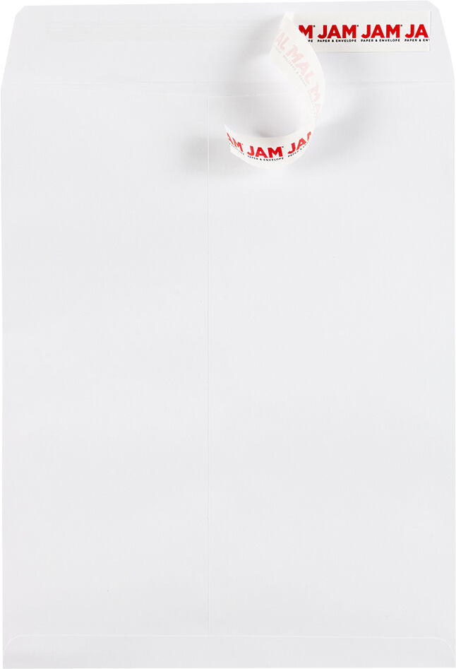 White 28lb 8 3/4 x 11 1/4 Open End Envelopes with Peel & Seal