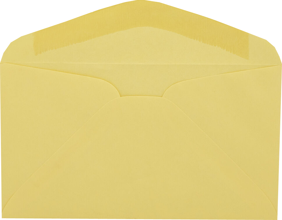 Pastel Canary Yellow 24lb #6 3/4 Regular Envelopes (3 5/8 x 6 1/2)