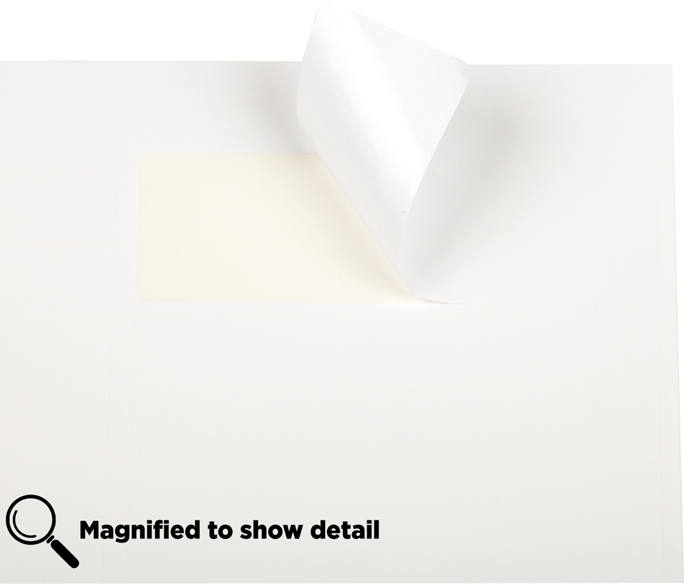 White 1 1/3 x 4 Address Labels