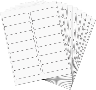 White 1 1/3 x 4 Address Labels