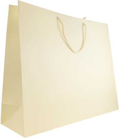 Ivory Matte Horizontal Gift Bags (20 x 16 x 6)