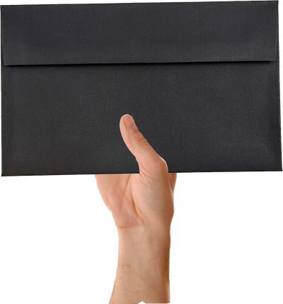 Black Linen 32lb A10 Invitation Envelopes (6 x 9 1/2)