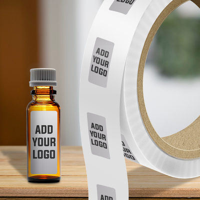 Matte Silver Foil 1 x 3 Inch Roll of Rectangle Labels - Durable