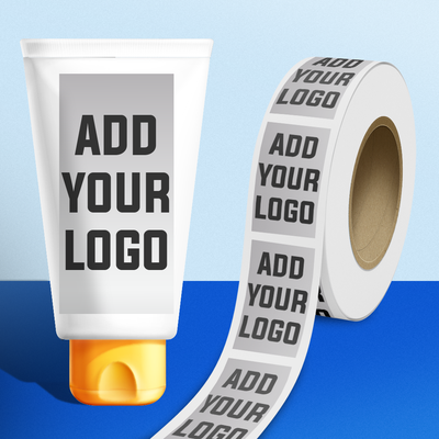 Matte Silver Foil 2 1/2 x 4 Inch Roll of Rectangle Labels - Durable