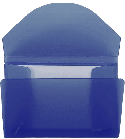 Ice Blue Frosted Plastic Business Card Case - 20 Card Capacity