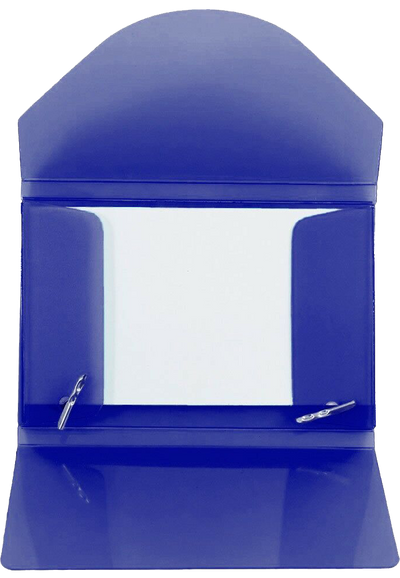 Ice Blue Frosted Plastic Business Card Case - 20 Card Capacity
