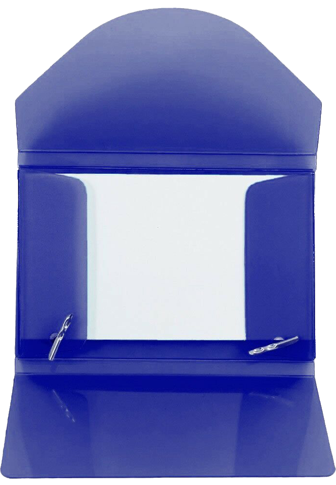 Ice Blue Frosted Plastic Business Card Case - 20 Card Capacity
