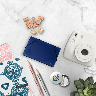 Ice Blue Frosted Plastic Business Card Case - 20 Card Capacity
