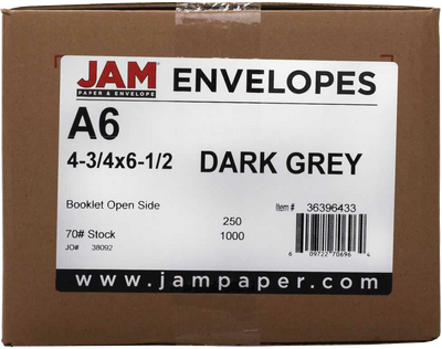 Dark Smoke Gray 28lb A6 Invitation Envelopes (4 3/4 x 6 1/2)