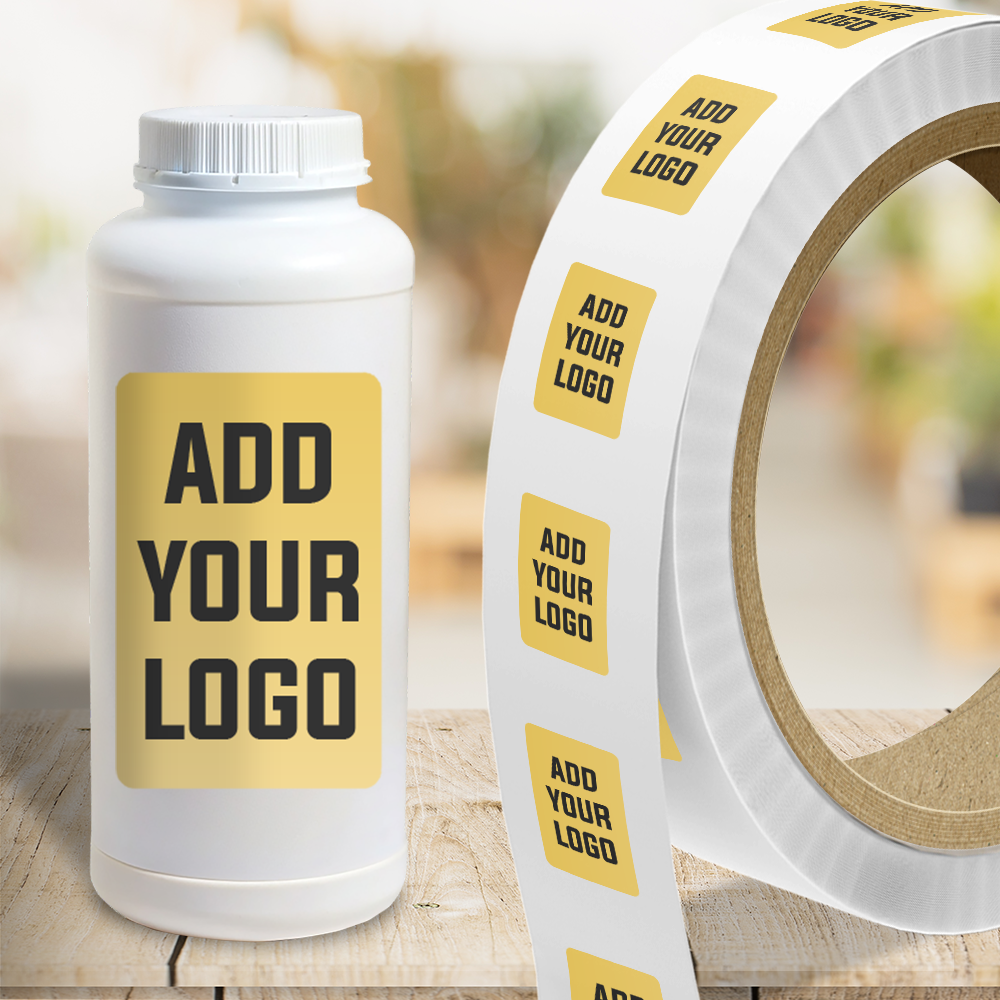 Matte Gold Foil 3 x 5 Inch Roll of Rectangle Labels - Durable