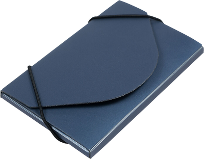 Metallic Blue Plastic Business Card Case - 20 Card Capacity