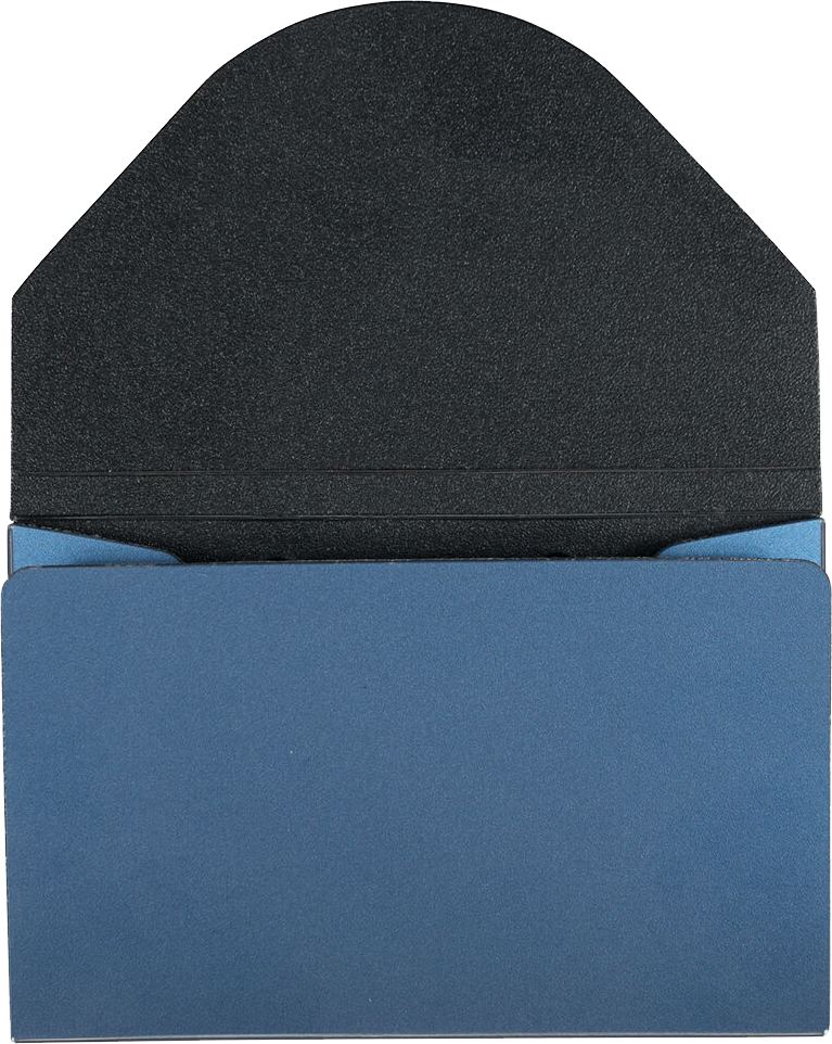 Metallic Blue Plastic Business Card Case - 20 Card Capacity