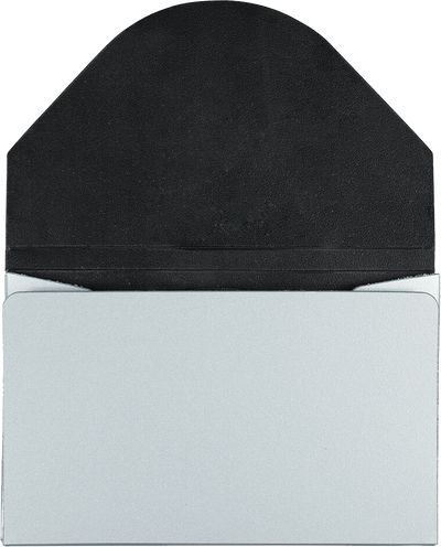 Silver Metallic Plastic Business Card Case - 20 Card Capacity