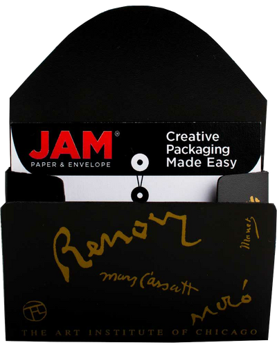 Black with Gold Art Institute of Chicago Plastic Business Card Case - 20 Card Capacity
