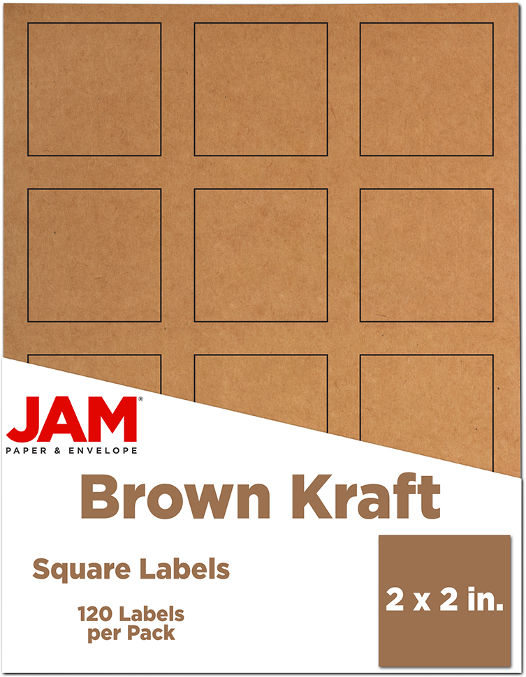 Brown Kraft 2 x 2 Square Labels