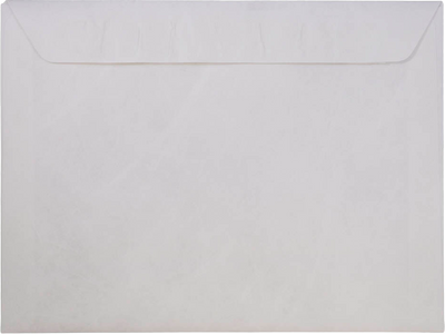 White Tyvek 14lb 9 1/2 x 12 1/2 Booklet Envelopes with Peel & Seal
