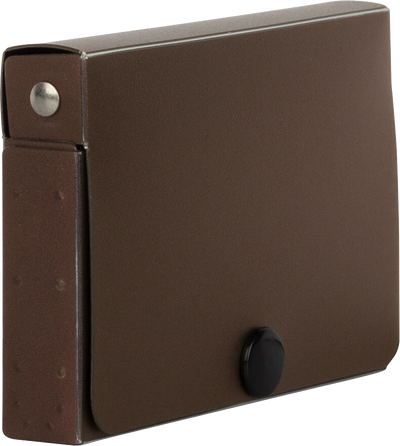 Copper Plastic Business Card Case with Snap Closure - 20 Card Capacity