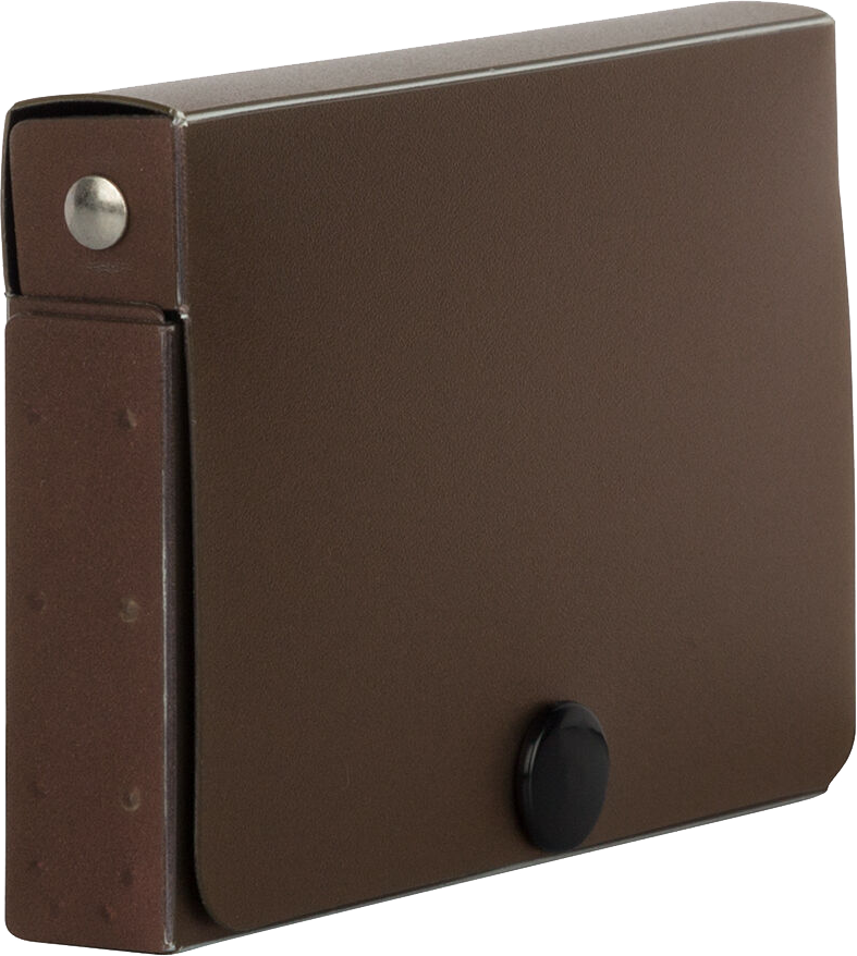 Copper Plastic Business Card Case with Snap Closure - 20 Card Capacity