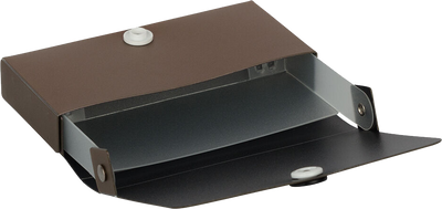 Copper Plastic Business Card Case with Snap Closure - 20 Card Capacity