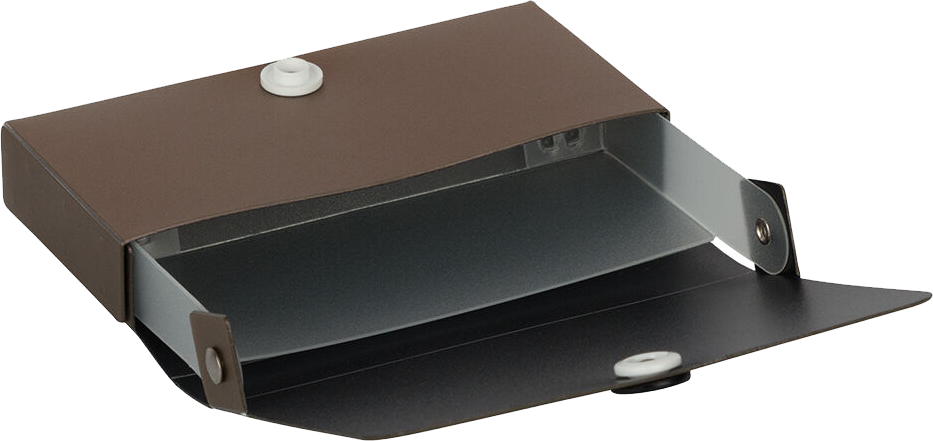 Copper Plastic Business Card Case with Snap Closure - 20 Card Capacity