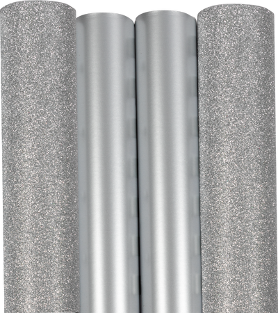 Everything Silver Christmas Wrapping Paper Set (65 Sq Ft) - 4 Rolls