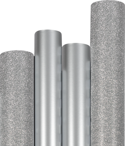 Everything Silver Christmas Wrapping Paper Set (65 Sq Ft) - 4 Rolls