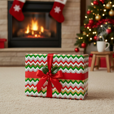 Shimmering Christmas Assorted Wrapping Paper Set (86.5 Sq Ft) - 4 Rolls