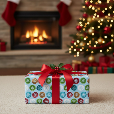 Shimmering Christmas Assorted Wrapping Paper Set (86.5 Sq Ft) - 4 Rolls