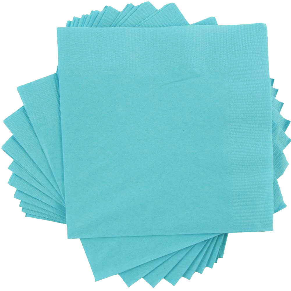 Sea Blue 5 x 5 3-Ply Beverage Napkins
