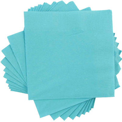 Sea Blue 5 x 5 3-Ply Beverage Napkins