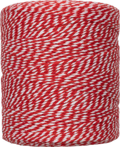 Red and White 500 Yards Bakers Twine Ribbon