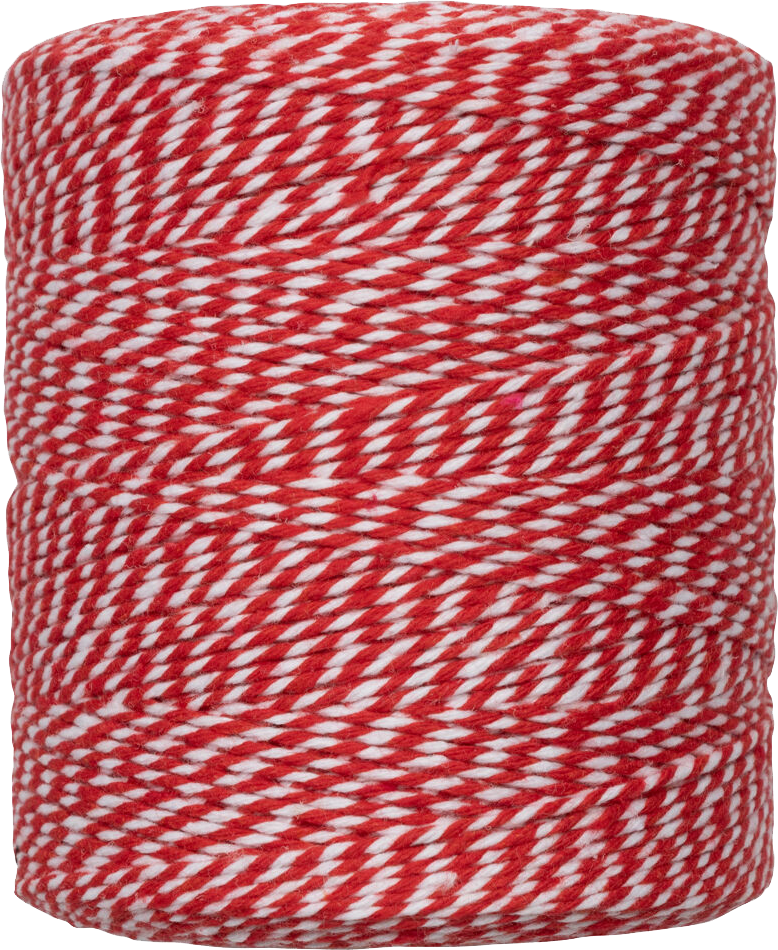 Red and White 500 Yards Bakers Twine Ribbon
