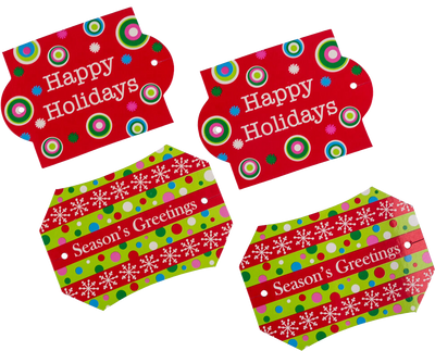 Assorted Christmas Gift Tags (3 x 3) - 4 Pack