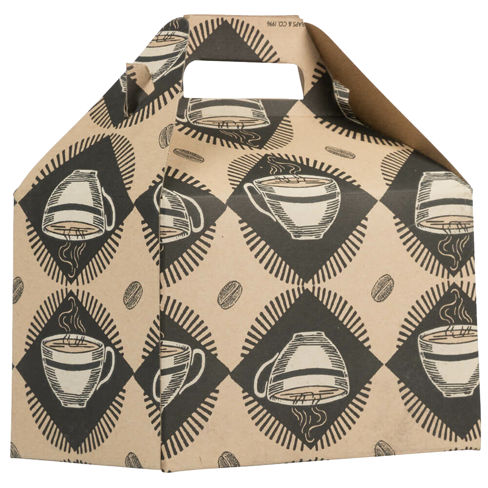 Kraft Coffee Medium Gable Gift Boxes (4 x 8 x 5 1/4)