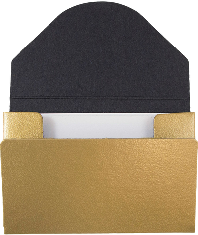 Matte Gold Chipboard Business Card Case - 20 Card Capacity