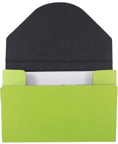 Matte Lime Green Chipboard Business Card Case - 20 Card Capacity
