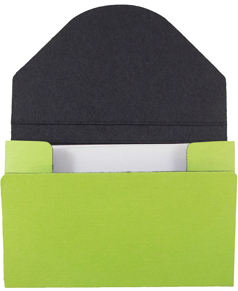 Matte Lime Green Chipboard Business Card Case - 20 Card Capacity