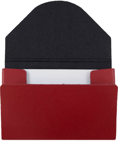 Matte Red Chipboard Business Card Case - 20 Card Capacity