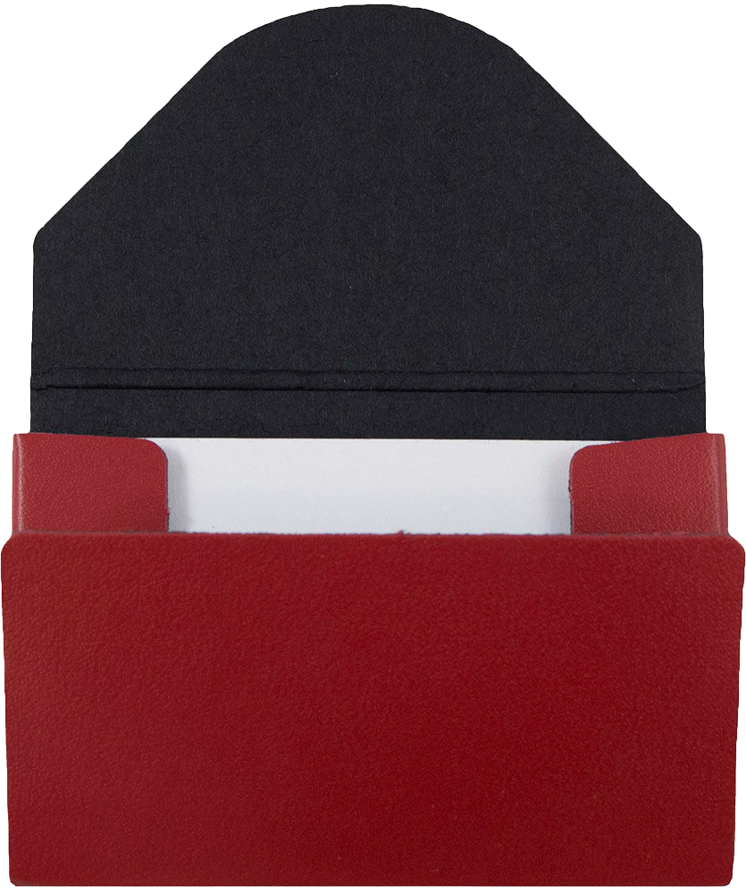 Matte Red Chipboard Business Card Case - 20 Card Capacity