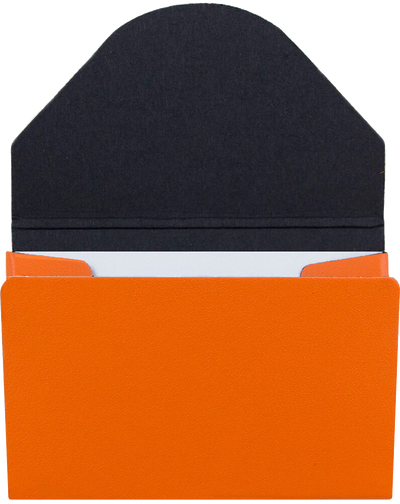 Matte Orange Chipboard Business Card Case - 20 Card Capacity