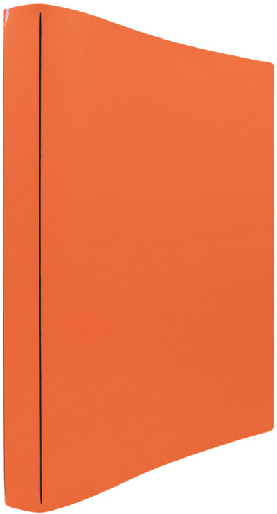 Orange Italian Leather 3/4 Inch 3-Ring Binder