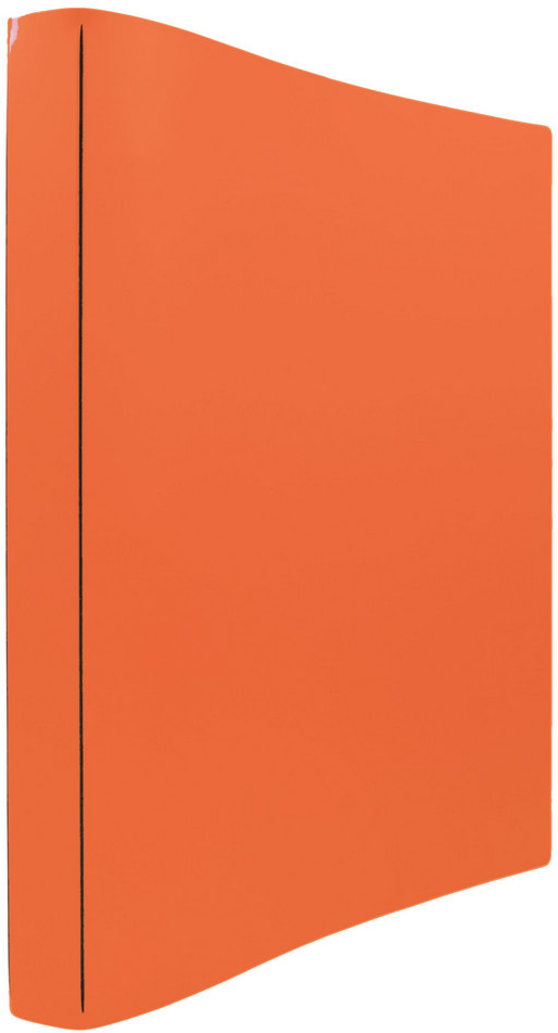 Orange Italian Leather 3/4 Inch 3-Ring Binder
