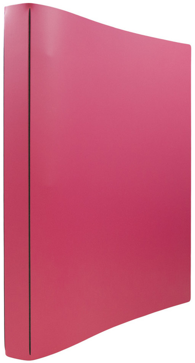 Fuchsia Pink Italian Leather 3/4 Inch 3-Ring Binder