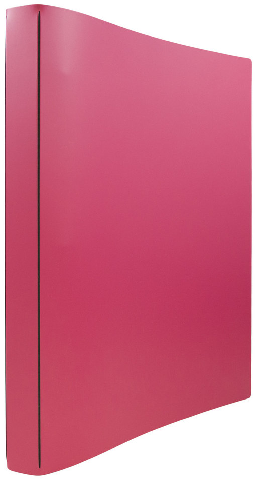Fuchsia Pink Italian Leather 3/4 Inch 3-Ring Binder