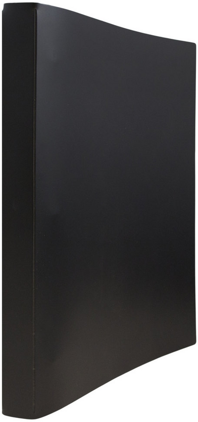 Black Italian Leather 3/4 Inch 3-Ring Binder