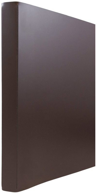 Dark Brown Italian Leather 3/4 Inch 3-Ring Binder